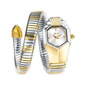 Armbanduhren Top Qualität Luxus Quarzuhr für Damen Schlangenförmige Mode Trend einzigartige wasserdichte Frauen Armbanduhren Stunden Relogio Homme
