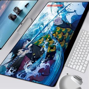 XL Anime Kimetsu Nej Yaiba Pad Mouse HD Skriv ut Datorspel Låsande kant Mousepad XXL Tangentbord PC Möss Mattor Pad för CSGO