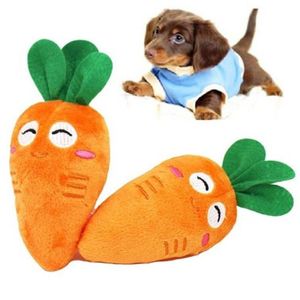 Simpatico cucciolo di cane gatto carota giocattolo animale domestico peluche suono masticare squeaker giocattolo sicuro forniture per animali giocattolo cigolante