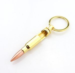 Chaveiro abridor de garrafas de cerveja Bullet Shell Shape Key Ring Chain Metal Beer Bar Chaveiro Ferramenta para Casamento Dia de Aniversário Ótimo Cool