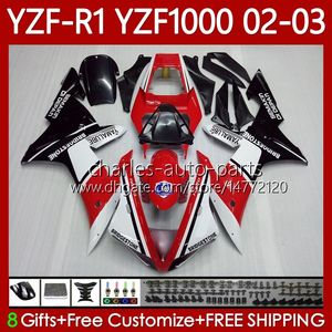 Motorradkarosserien für Yamaha YZF R 1 1000 CC YZF-R1 YZF-1000 00–03 Karosserie 90Nr