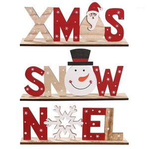 Wholesale christmas party sign resale online - Christmas Decorations Print Ornaments Sign Table Top Home Party Decorative Wooden Letter Festive Freestanding Indoor Outdoor Multipurpose Ch