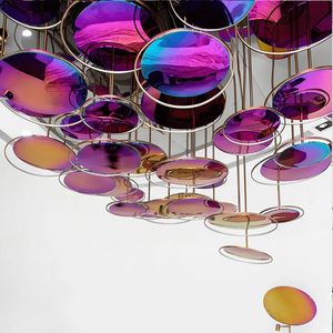 Modern Art Installation Pendant Lamps, Sales Department, Chandelier, Showroom Window, Hotel Lobby, Custom Engineering Lighting Combination Modeling