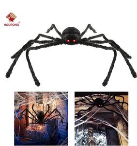 50% di sconto per la decorazione di Halloween per feste Black Spider Haunted House Prop Indoor Outdoor Giant 3 Dimensioni 30cm 50cm 75cm