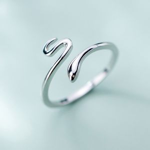 Прекрасная форма змеи открытыми регулируемыми кольцами для женщин панк ювелирные изделия девушки подарочные женщины открытие коктейльного кольца