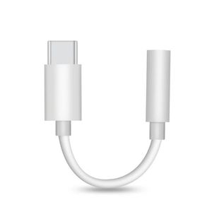 Tipo-c para 3.5mm Jack Conversor Fone de ouvido Adaptador de áudio Tipo USB C a 3,5 mm Cabo AUX para Huawei P20 para Samsung Cell Smart Phone Alta Qualidade