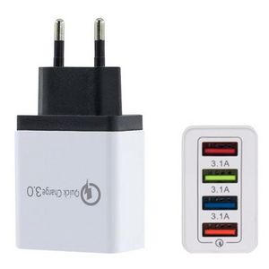 5 V3A Szybki zasilacz USB Ports 4USB Porty Adaptive Mall Charger Smart Charging Travel Universal EU US Plug Pack Pack