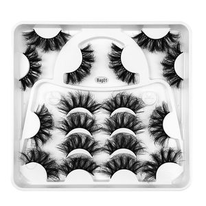 Wholesale New 9 Pairs Faux 8D Mink Eyelash False Eyelashes Wispy Fluffy Fake Lashes Cruelty-free Eyelashes Extension Natural Makeup