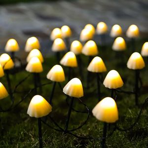 Solar Lamps Mushroom String Lights LED Outdoor Light Waterproof Lawn Stake 10/20/30LED Garden Decoration