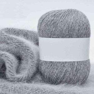 1 pc 50g / rolo mohair fios de confecção de fios crochet fios de lã de bebê para tricô camisola meias y211129