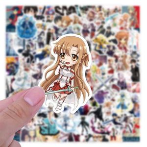 Espada Arte on-line 10/50 / 100 pcs adesivos decalque para diy laptop mala de porta tronco de carro skates guitarra motocicleta anime adesivo carro