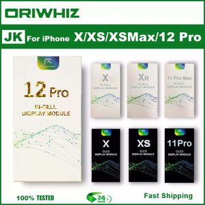 JK Insell Ekran iPhone X XR XS Max 11 12 12 Pro LCD Ekran Dokunmatik Ekran Digitizer Montaj Hayır Ölü Piksel Yedek Parçalar