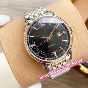 Classic New Stainless Steel Roman Number Watch For Men Automatic Mechanical Sport Watches Yellow Gold Date clock Waterproof 40mm