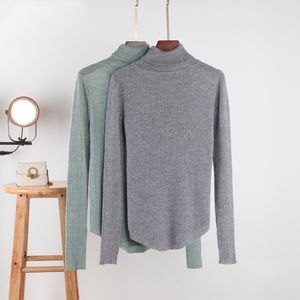 koreanska varma pullovers vinter höst turtleneck ull tröja kvinnor skinny elastiska stickade mjuka pullover kvinnliga full toppar 210420