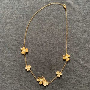 Бренд Pure 925 серебряные украшения стерлингов для женщин Золотой цвет цветочный кулон Luck Clover Sakura Свадебная вечеринка
