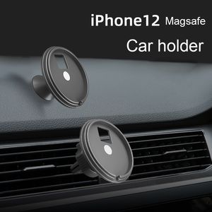 Suporte do suporte do telefone do carro do desktop para o carregador de Magsafe sem fio Titulares de ventilação de ar em Carros GPS Mount iPhone 12 Acessórios