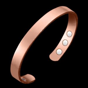 Braccialetto magnetico liscio vintage Healing Bio Therapy Artrite Sollievo dal dolore Bracciale rigido Bracciale terapia magnetica per uomo donna