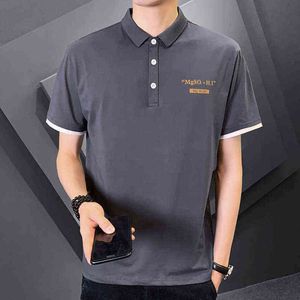 Browon mode t-shirt för män polo nya casual sommar tunna andningsbara män topp solid färg kortärmad bred-midja män kläder h1218