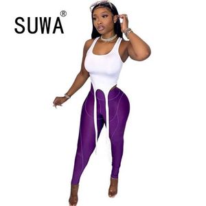 Hollow Out Bandage Two Piece Set Women Sexy Crop Top+High Waist Leggings Party Clubwear Matching Outfits Wholesale 210525