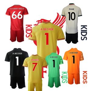 Wholesale england goalkeeper jersey for sale - Group buy 21 Children Goalkeeper soccer jersey England LIVERP00L Team Kids Clothes Infant Yellow Orange Green A BECKERS VIRGILS Football Childrens kit