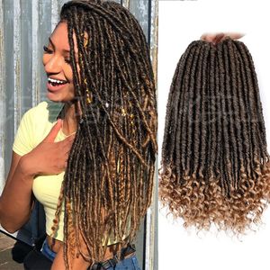 Hair Bulks African Braiding Pure Ombre Color Curly Braids 16 20 Zoll Crochet Dreadlocks Extensions Wave Frisur