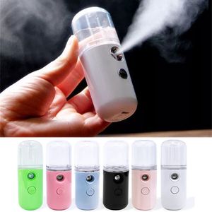 DHL Mini Nano Spruzzatore portatile di alcol Profumo Nebulizzatore Diffusori Palmare USB Air Machine Cool Spray facciale Viaggi Idratante Tender Skin Beauty Care Spary