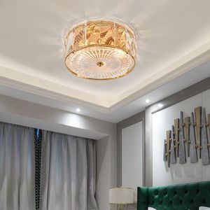 Modern Minimalist Small Dining Room Lamp Round Creative Long Glass Ceiling Corridor Aisle Balcony Lamps Lights