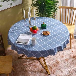 Large Grid Pattern PVC Tablecloth Waterproof, Oil-proof And Scald-proof Nordic Disposable Plastic Picnic table Cloth 210626