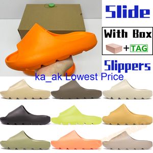 Slide Enflame Orange Enfora Männer Frauen Hausschuhe Schuhe Erdbraun Glühgrün reines Harz Ruß Knochen Wüstensand Herren Strand Flip-Flop-Sneaker