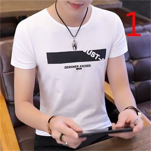 Kortärmad T-shirt Manlig Sommar Koreansk version av Självodling Trend Rund Neck Print Tide Brand Ice Silk 210420