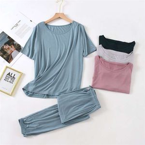 Odzież damska odzież letni garnitur sleepwear homewear odzież damska zestaw piżamy zestaw Pantsuits atoff home garnitur kobiety Loungewear 210928