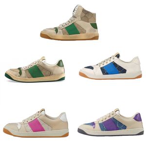 Scarpe casual da donna Sneaker da viaggio con lacci in pelle 100% pelle bovina moda donna Scarpe da ginnastica da corsa piatte Lettere scarpe da donna con plateau scarpe da ginnastica da uomo grandi dimensioni 35-45 Con scatola