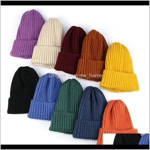 Caps Accessories Baby Maternity Drop Delivery 2021 Girls Knitted 10 Designs Winter Candy Color Hip Hop Elastic Knitting Boys Kids Fashion Ski