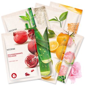 MOOYAM Centella Asiatica Hydrating Facial Mask Green Tea Aloe and Pomegranate Essence Face Mask