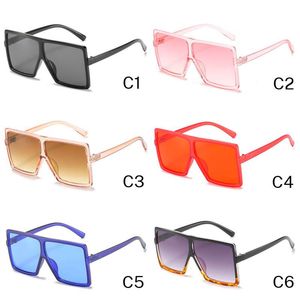 Crianças Grande Moda Oblosa Oversize Óculos de Sol Grandes Moldura com Quadrado UV400 Lentes 6 Cores Óculos Simples Atacado