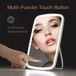 Mirrors 2023 LED Makeup Mirror Intelligent Portable Desktop Ladies Light Adjustable For Women Girls Rectangle