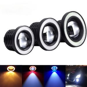 Car COB 1200LM 30W LED Fog Light White Angel Eye DRL Driving Projector Signal Bulbs Fog Lamps Auto Tuning Car Lamp