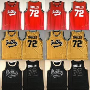 Biggie SMALLS # 72 BAD BOY Notorious Big Movie Jersey Mens 100% Ed Basquete Jerseys Barato Amarelo Vermelho Preto Mix Order