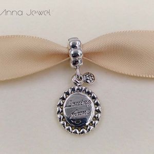 Charms Pearl pärlor för smycken gör kärleksfulla moster hjärta flagga Pandora 925 Silver Ankel Armband Kvinnor Mens Bangle Bead Set Necklace Pendant Födelsedaggåvor 791277cz