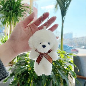 Bear Plush Keychain pendants creative cute car key chain lovers cartoon bag Pendant stuffed dolls Kids Toys Baby Birthday Gift For Children