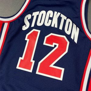 001rare Basketball Jersey Men Youth women Vintage usa 1992 J.Stockton High School Size S-5XL custom any name or number