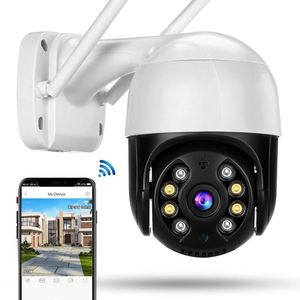 WiFi PTZ Outdoor Security Camera ICsee APP Mini Size 1080P HD Pan Tilt Two-Way Audio Motion Detection Night Vision Wireless Cam IP Cameras