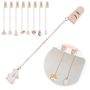 Bokmärke Creative Stationery Cartoon Character School Office Supplies Pagination Mark Bookmarks Metal Cute Pendant