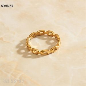 SOMMAR Trendy 18KGP Anello color oro Vendita CALDA estate femminile per donna opale circolare regalo di natale X0715