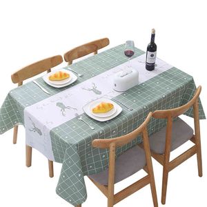 Pano de PVC à prova d'água e à prova de óleo, pano retangular tapete cozinha decorativa mesa de jantar piquenique