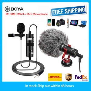 Boya 3.5 Condensador Gravação Microfone Gaming Vocal Vlog YouTube Live Studio Mic DSLR Camera Camera Smartphone PC computador portátil