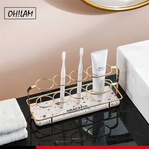 Diatomite Electric Toothbrush Holder Rack Diatom Absorbent Bath Accessories Water Drying Cleanser Mat Storage Tray 211112