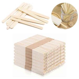 50pc 250pcs Popsicle Sticks Pure Natural Wooden Pop Wood Hand Crafts Art Ice Cream Sticks Popsicle Accessories Dropshipping W220301