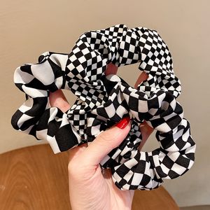 Мода клетки Scrunchies Tootail Держатель Эластичные Гусы Грегальные Волосы Галстуки Женщины Девушки Корейский Резина Резина Облицовочные Волосы Аксессуары для волос