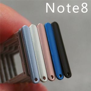 Original helt ny dubbel sim Micro SD -minneskortsfackhållare slot för Samsung Galaxy Note 8 N950 Dual Single Sim Tray